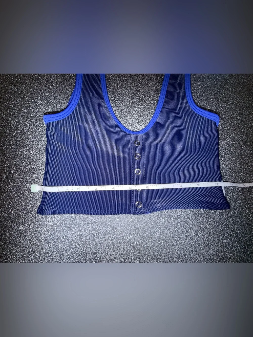Tiger Friday Girls' Snap-Front Dance Crop Top Blue Size Child X-Large